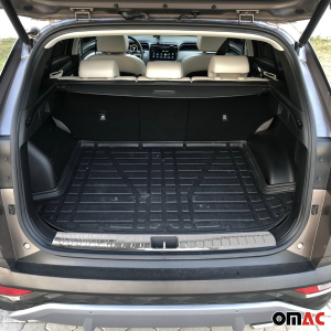 Hyundai Tucson Trunk Sill Cover - Omac - S.Steel - Gloss Silver - 2016-2021